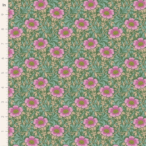 Tilda Patchwork Stoff Baumwolle - Hibernation - Winterrose-Sage